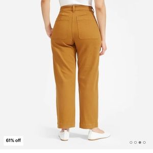 Everlane Golden Brown Straight Leg Crop Pants